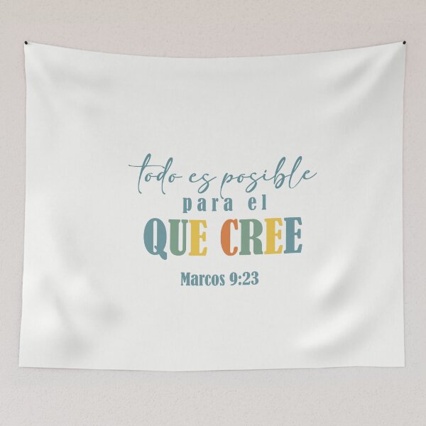 Item preview, Marcos 9:23, Spanish Bible Verse designed and sold by Aryam Quotes.