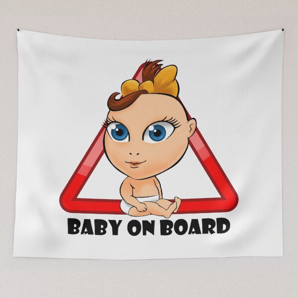 Item preview, Baby on Board Caution Sign  designed and sold by Digi Artworks Store.