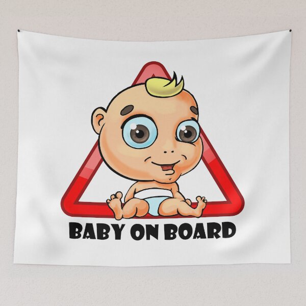 Item preview, Smiling Baby on Board Car Sign  designed and sold by Digi Artworks Store.