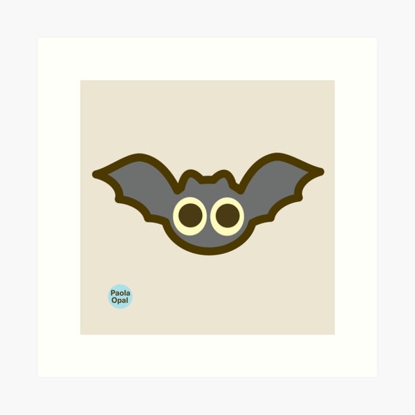 Spookie the Bat from the Simply Small Series Art Print