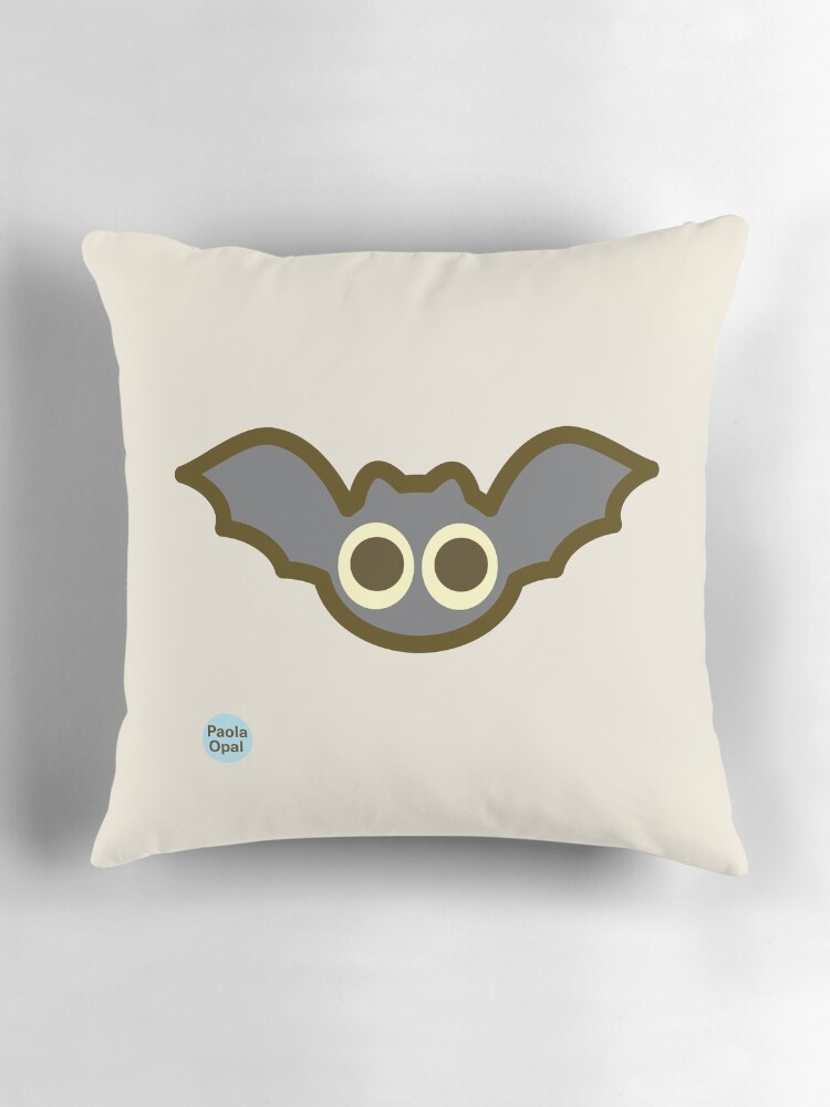 Thumbnail 3 of 4, Pillow, Spookie the Bat from the Simply Small Series designed and sold by PaolaOpal.