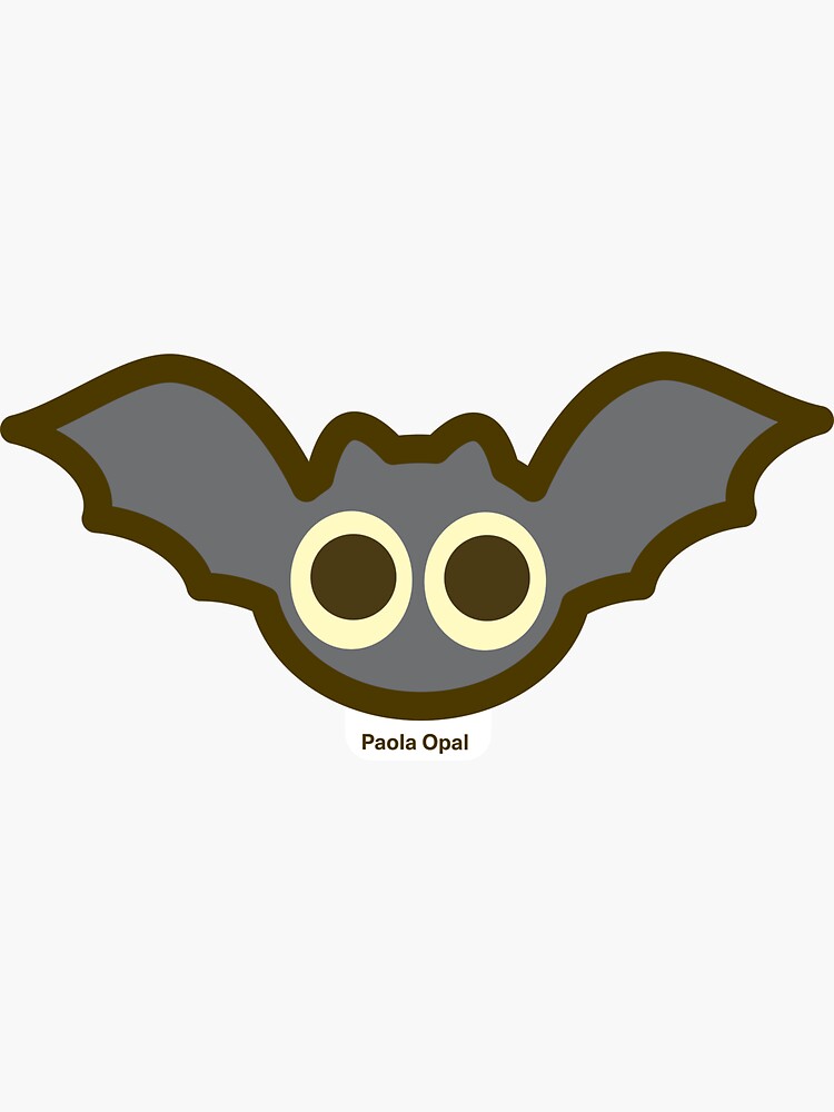 Thumbnail 3 of 3, Sticker, Spookie the Bat from the Simply Small Series designed and sold by PaolaOpal.