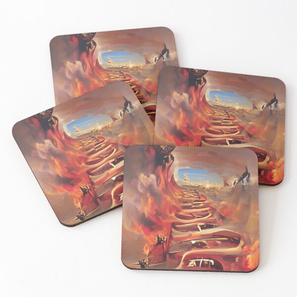 Item preview, Going Through Hell Dystopian Art - Heaven Awaits designed and sold by CreepyKaleidopi.