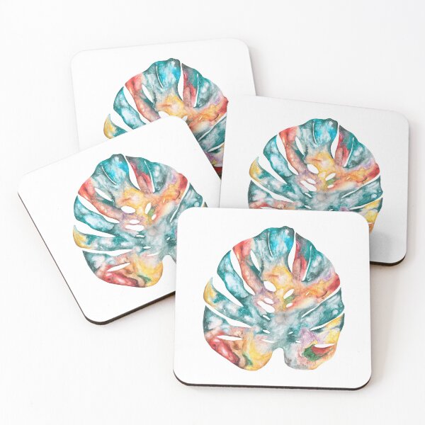 Item preview, Colourful Cheese Plant Leaf - Botanical designed and sold by Leela's House.