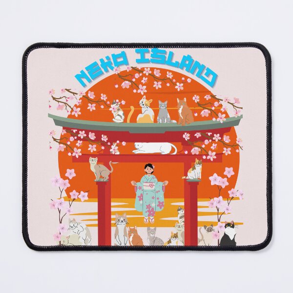 Item preview, Cat Island (Neko means cat) with cherry blossoms and cats designed and sold by Googy123.