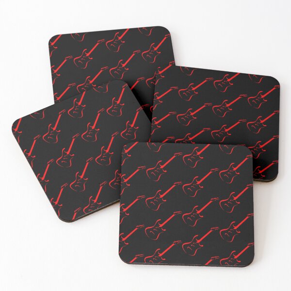 Item preview, Red guitar silhouette 2 pattern  designed and sold by DolphinsDoodle.
