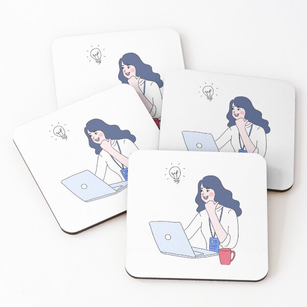 Item preview, Creative young woman with laptop designed and sold by FloridaKeys1984.