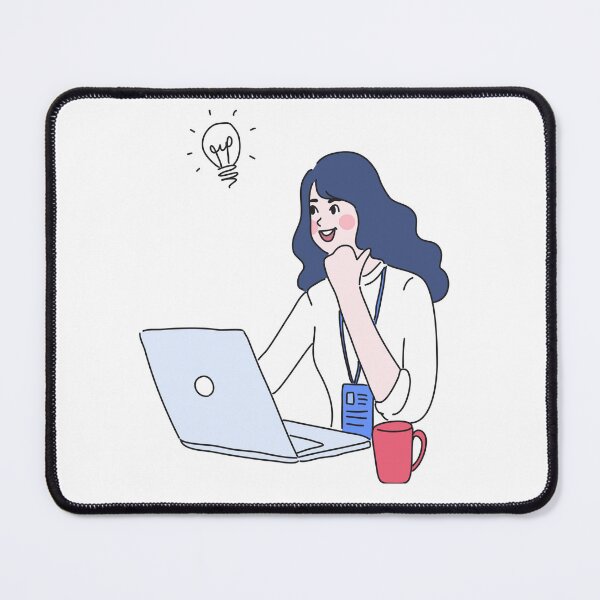 Item preview, Creative young woman with laptop designed and sold by FloridaKeys1984.