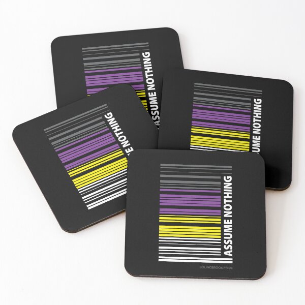 Item preview, Assume Nothing NonBinary Barcode designed and sold by Free Wheelin' Design.