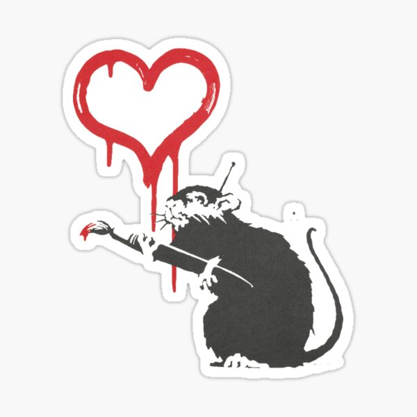 Item preview, Banksy Inspired Painting Artist Rat! designed and sold by ThatMerchStore.