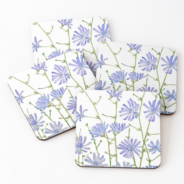 Item preview, purple chicory watercolor  designed and sold by SelenePaintings .