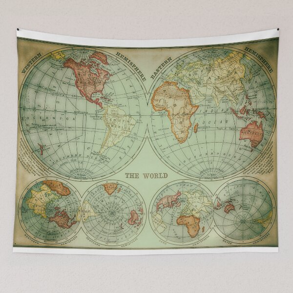 Item preview, Map Of The World Colored designed and sold by antevasinart.