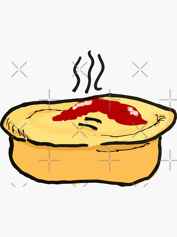 Thumbnail 3 of 3, Sticker, Meat Pie designed and sold by Straya Stickers.