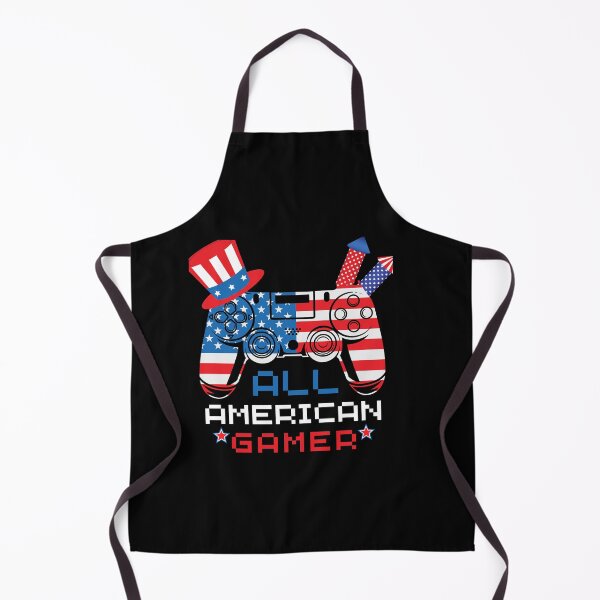 Item preview, All American gamer American console Flag Gamer 4th of July Video Game Essential T-Shirt designed and sold by POPLIN ⭐ ⭐ ⭐ ⭐ ⭐.