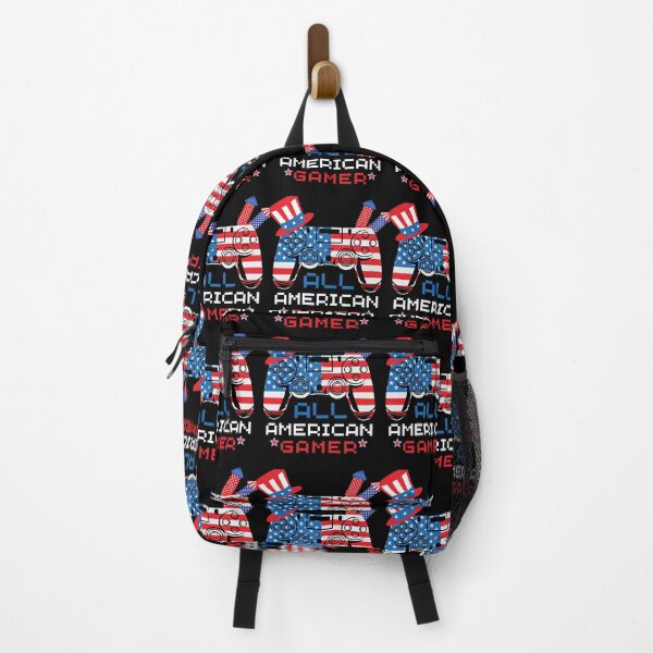 Item preview, All American gamer American console Flag Gamer 4th of July Video Game Essential T-Shirt designed and sold by POPLIN ⭐ ⭐ ⭐ ⭐ ⭐.