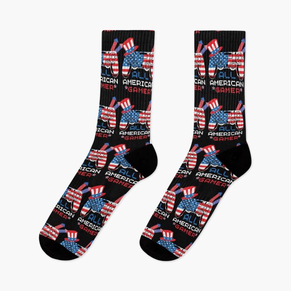 Item preview, All American gamer American console Flag Gamer 4th of July Video Game Essential T-Shirt designed and sold by POPLIN ⭐ ⭐ ⭐ ⭐ ⭐.