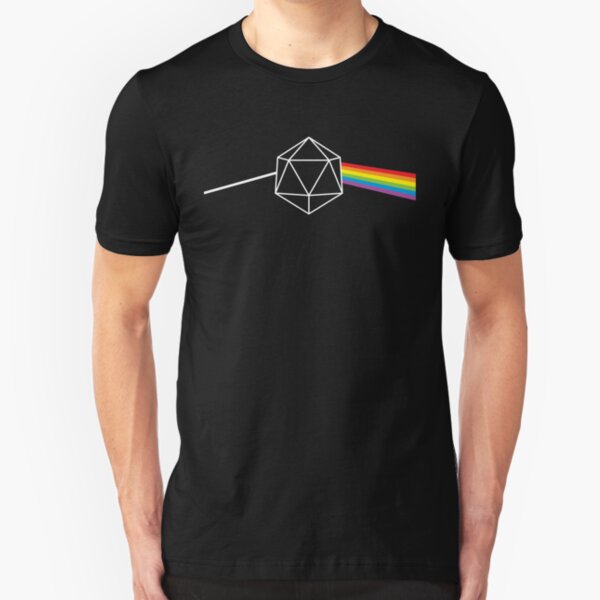 Dark Side of the Moon d20 Dungeon Master Slim Fit T-Shirt