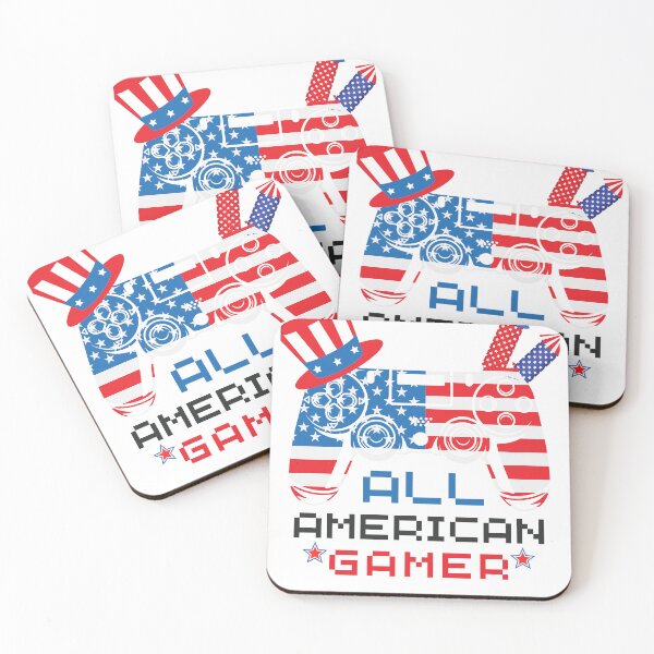 Item preview, All American gamer American console Flag Gamer nerdy 4th of July Video Game  designed and sold by POPLIN ⭐ ⭐ ⭐ ⭐ ⭐.