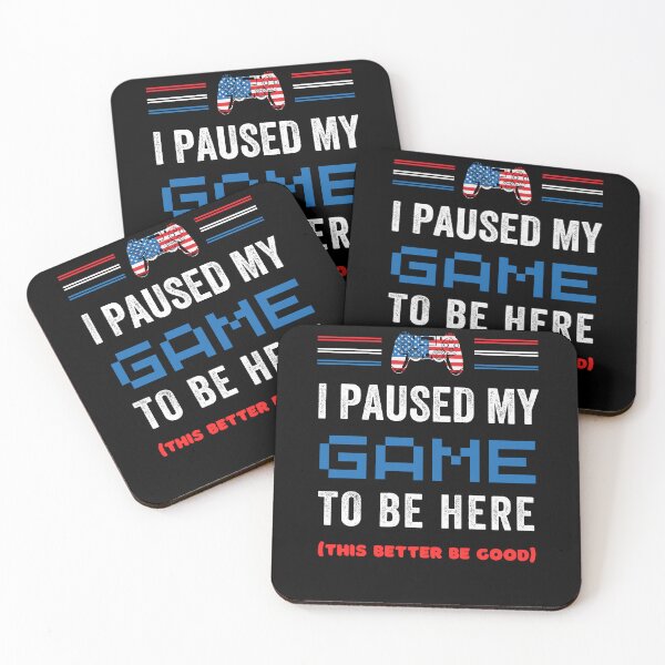Item preview, I paused my game to be here  American console Flag Gamer nerdy 4th of July Video Game  designed and sold by POPLIN ⭐ ⭐ ⭐ ⭐ ⭐.