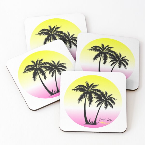 Item preview, Palm Trees Simple Life Yellow and Pink designed and sold by SimpleSteve.