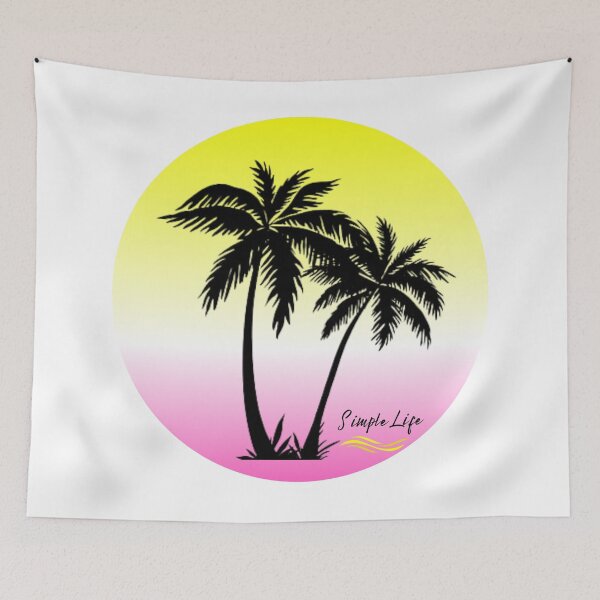 Item preview, Palm Trees Simple Life Yellow and Pink designed and sold by SimpleSteve.