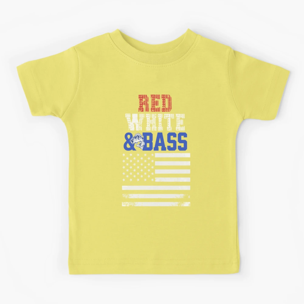 Red White and Blue Bass Funny 4th of July Quotes For Men Women Fishermen  Kids T-Shirt for Sale by JooArtPrints