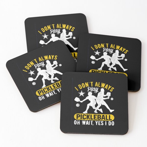 Artikelvorschau, Pickleball - ich spiele nicht immer Pickleball - oh, warte, ja, das tue ich - schwarzer Hintergrund entworfen und verkauft von CreativeCranium.