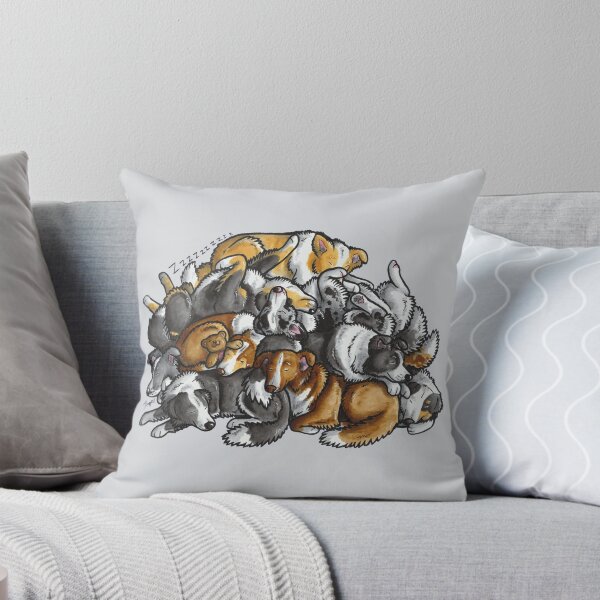 Item preview, Sleeping pile of Border Collie dogs designed and sold by animalartbyjess.