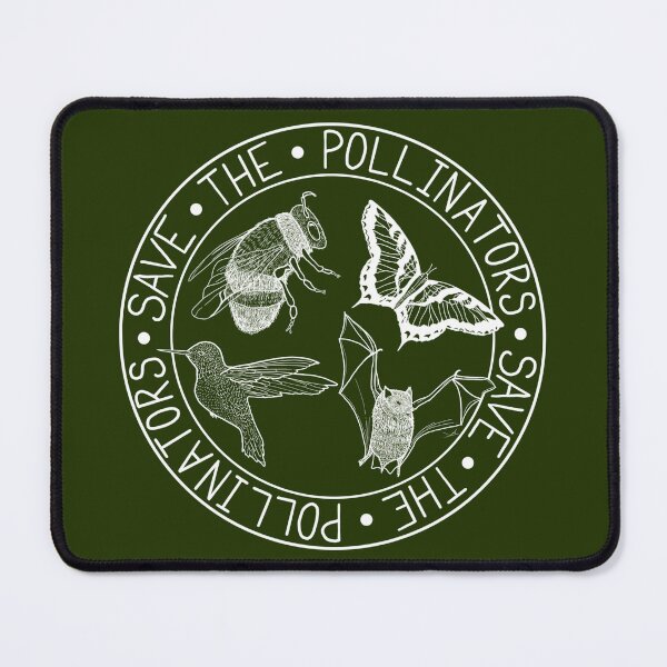 Item preview, Save the Pollinators - bee, hummingbird, butterfly, bat -large print designed and sold by Fernheart Designs.