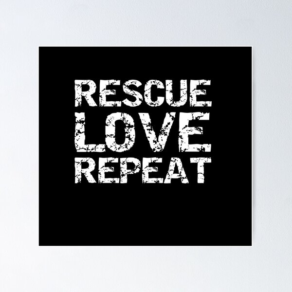 Artikelvorschau, Cooles Pet Adoption Dog Shelter Distressed Rescue Love Repeat Longsleeve T-Shirt entworfen und verkauft von BahnGaliana.
