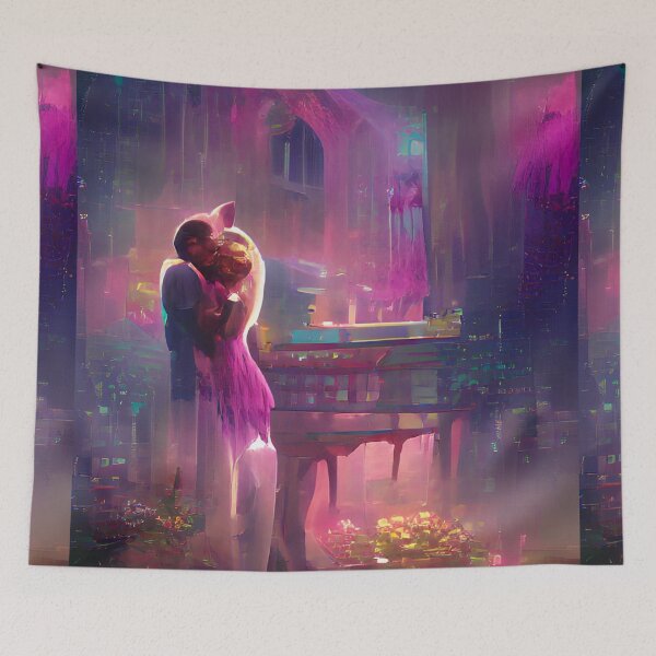 Item preview, Love at Midnight City Garden Dream Art designed and sold by Holisticfox.