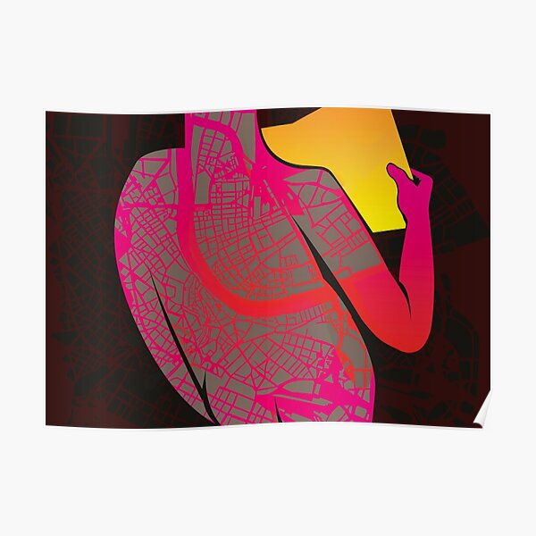 Basel Citymap Artwork | PINK ACROBAT Poster