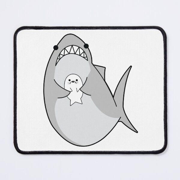 Item preview, Shark holding a seal designed and sold by LemonSharkArt.