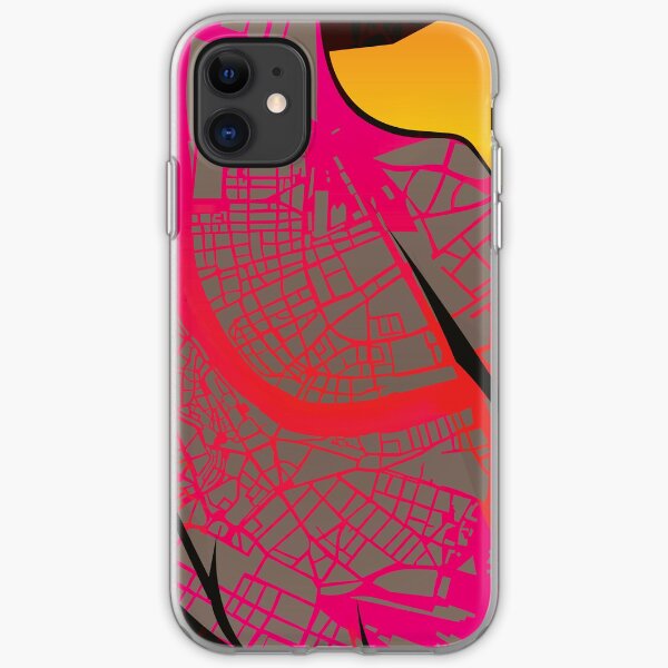 Basel Citymap Artwork | PINK ACROBAT iPhone Flexible Hülle