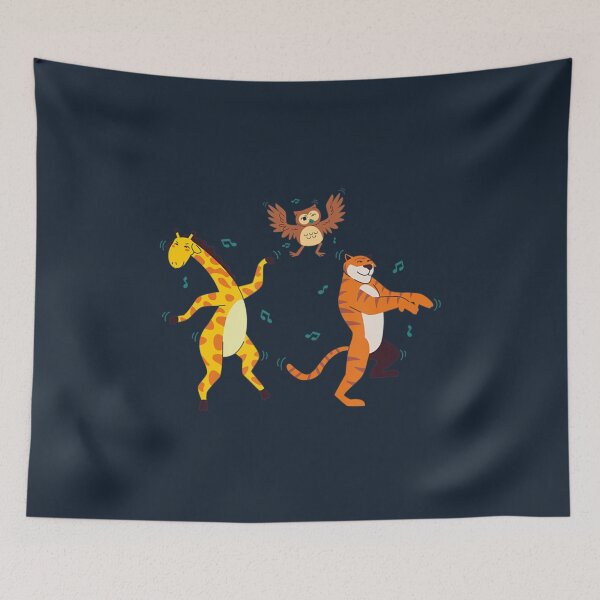 Item preview, Giraffe Owl Tiger Music Notes Dancing designed and sold by JonaCantillana.