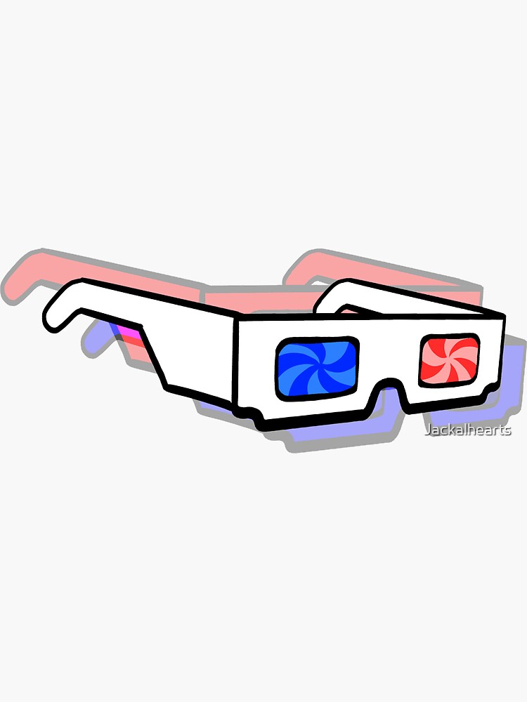 "3D Hypno Glasses" Sticker for Sale by Jackalhearts Redbubble