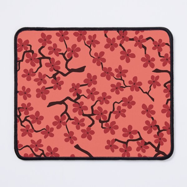 Item preview, JAPANESE FLOWERS Wild Sakura Roses Kimono Red Pink designed and sold by gani-75.