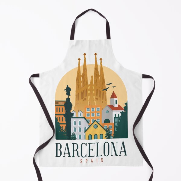 Artikelvorschau, Barcelona Katalonien Spanien Skyline Sagrada Familia entworfen und verkauft von Hoiho Adventure Shirts.