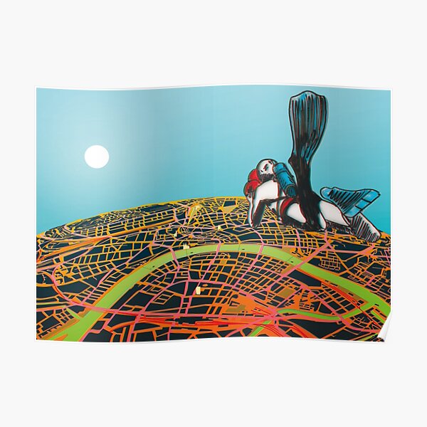 Basel Citymap Artwork | SKYDIVER (3D special edition) Poster