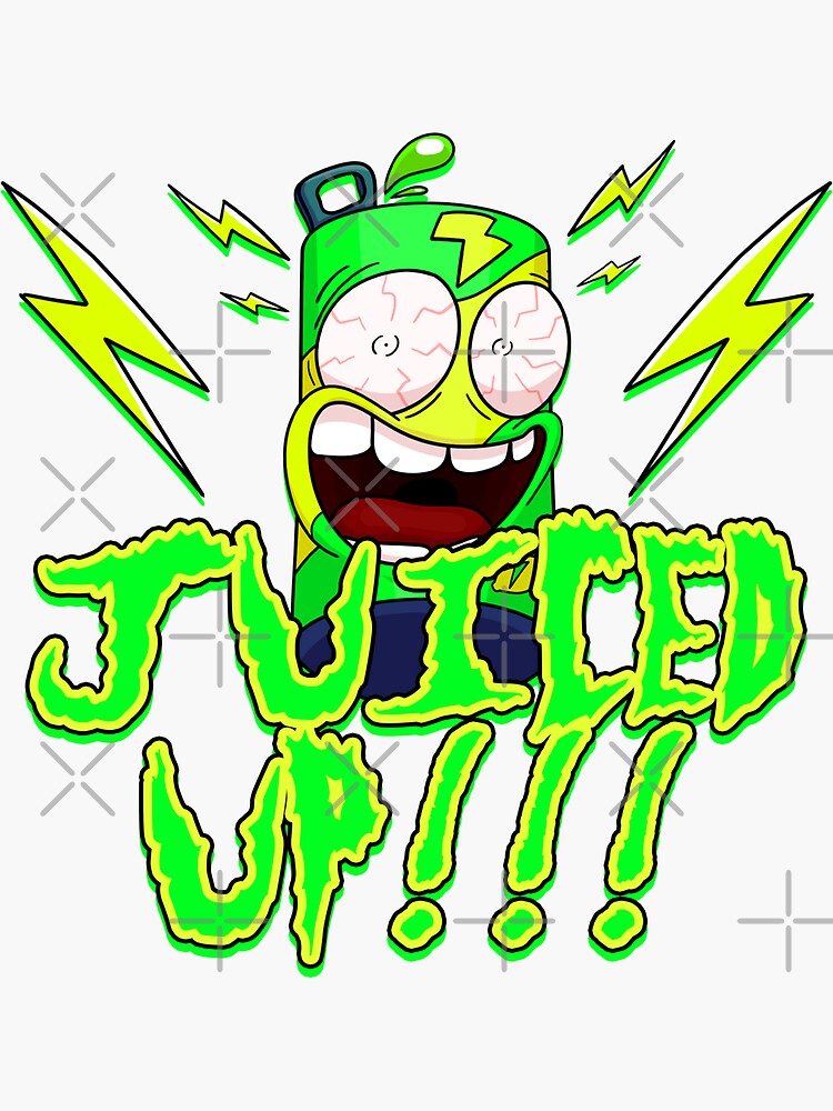 "Juiced Up Energy Drink" Sticker by mrankinart Redbubble