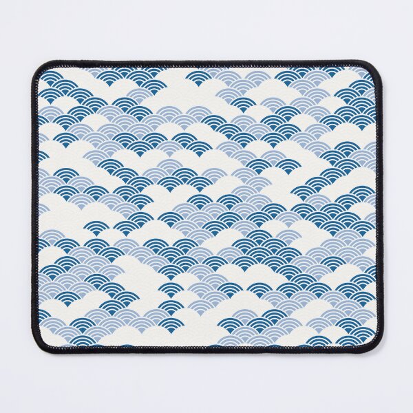 Item preview, Japanese Seigaiha Pattern Kimono White Blue designed and sold by gani-75.