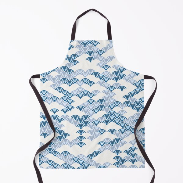Item preview, Japanese Seigaiha Pattern Kimono White Blue designed and sold by gani-75.