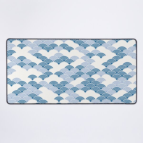 Item preview, Japanese Seigaiha Pattern Kimono White Blue designed and sold by gani-75.