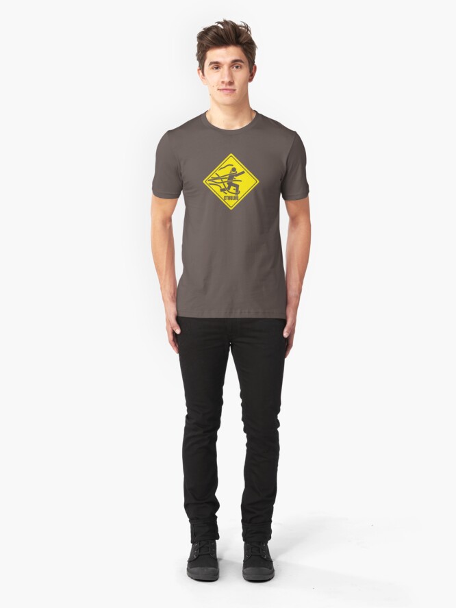 Alternate view of Warning: Cthulhu Slim Fit T-Shirt