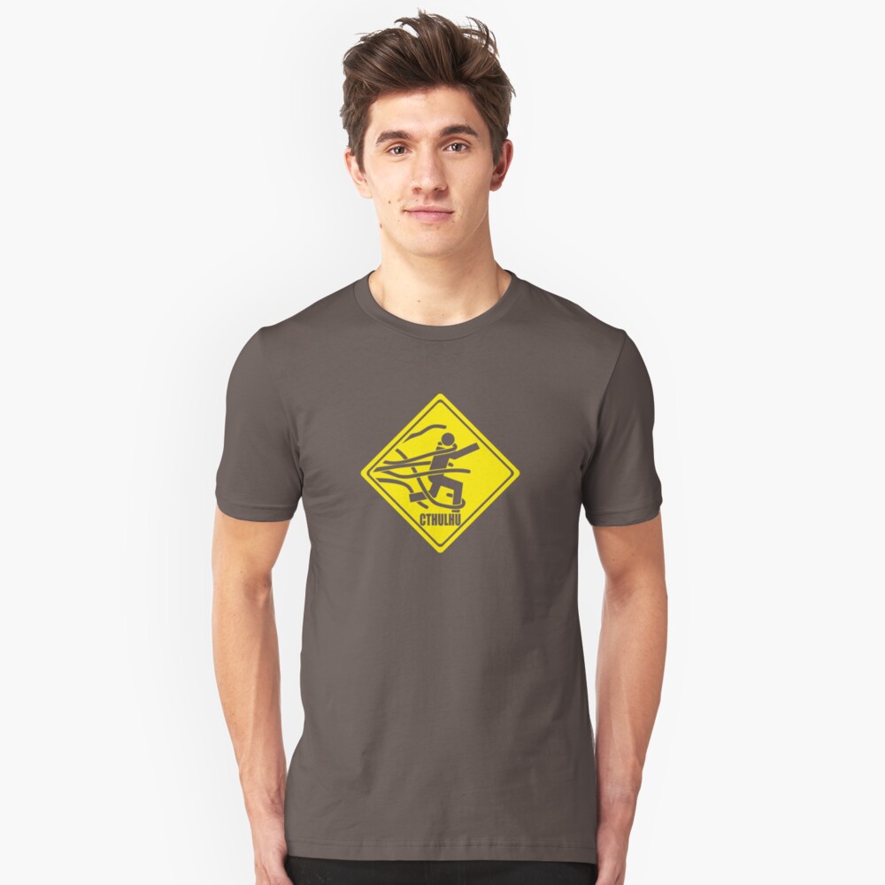 Warning: Cthulhu Slim Fit T-Shirt
