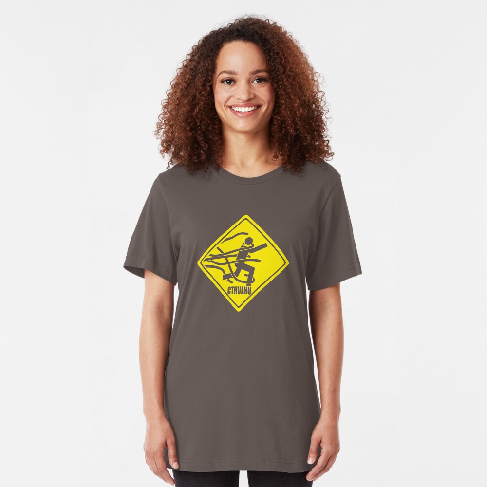Warning: Cthulhu Slim Fit T-Shirt