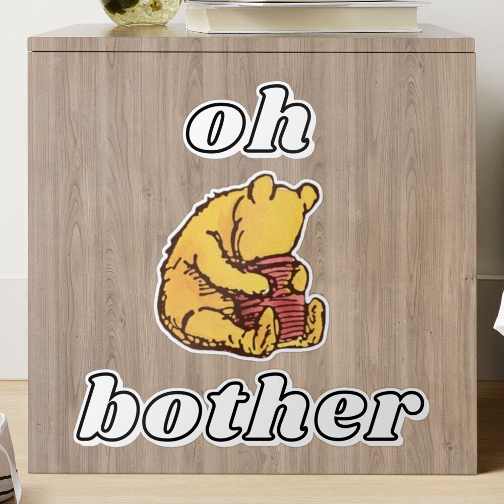 Pooh Squints at Paper Meme Sticker - Sticker Mania