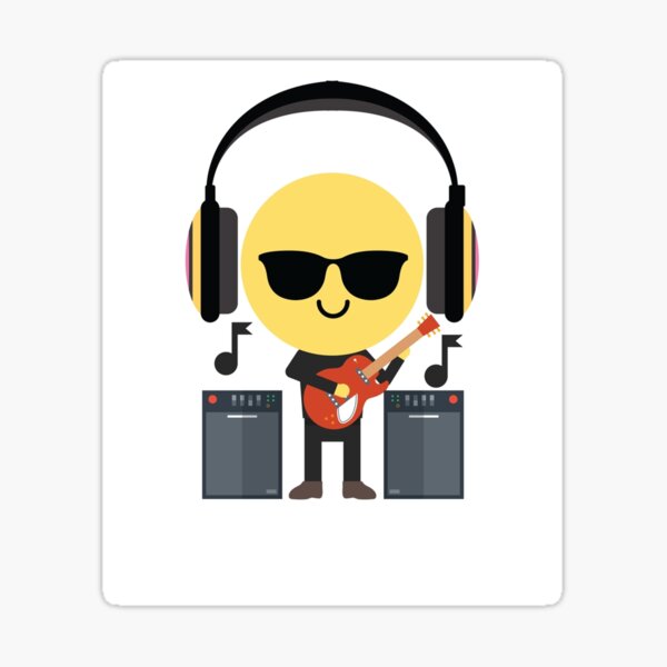 Electric Guitar Emoji Greeting Card Sticker For Sale By Validalsae Redbubble 3749