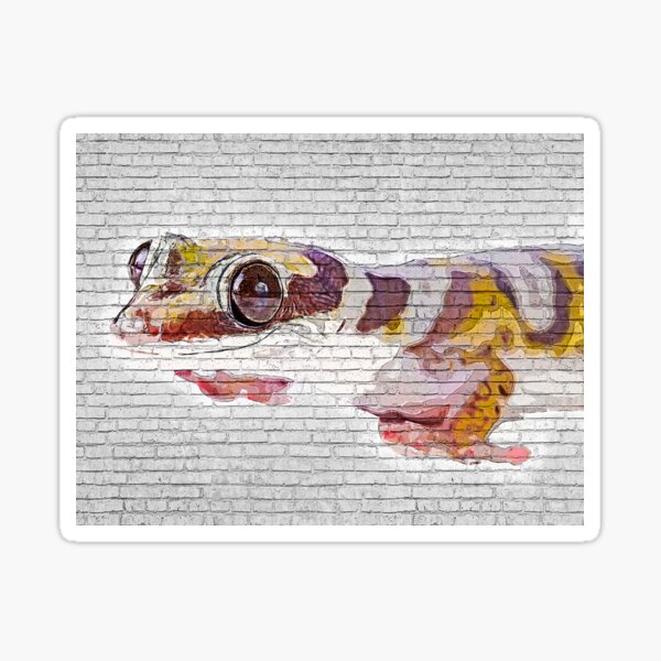 Totes adorb, Leppard Gecko - Custom Pet Portrait Art Studio Sticker
