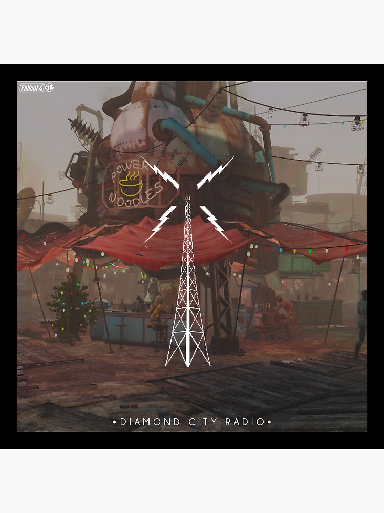 "Fallout 4 Diamond City Radio" Sticker by strdusts Redbubble